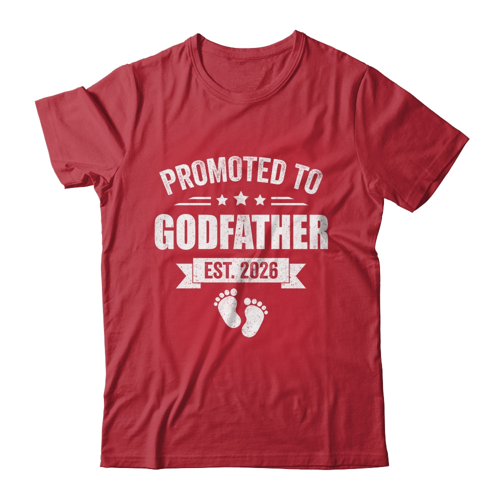 Promoted To Godfather Est 2026 Fathers Day First Time New Shirt & Hoodie | teecentury
