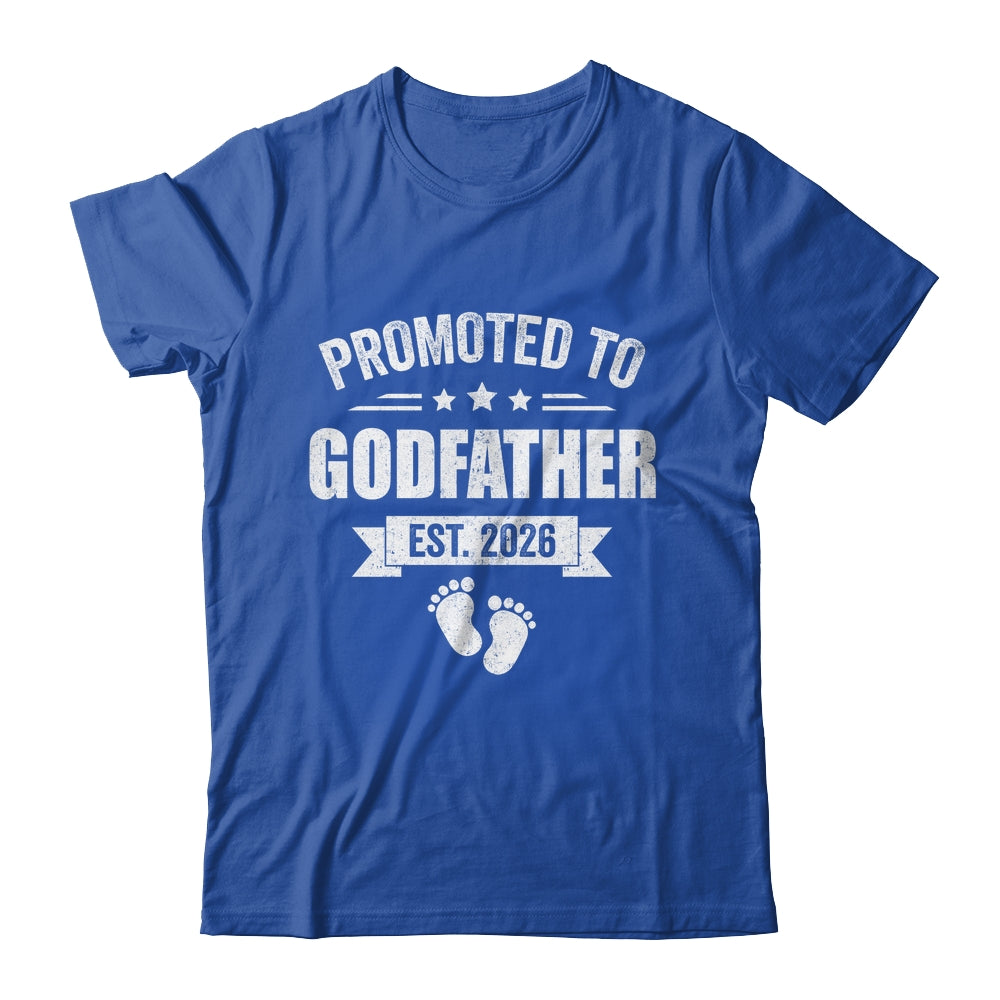 Promoted To Godfather Est 2026 Fathers Day First Time New Shirt & Hoodie | teecentury