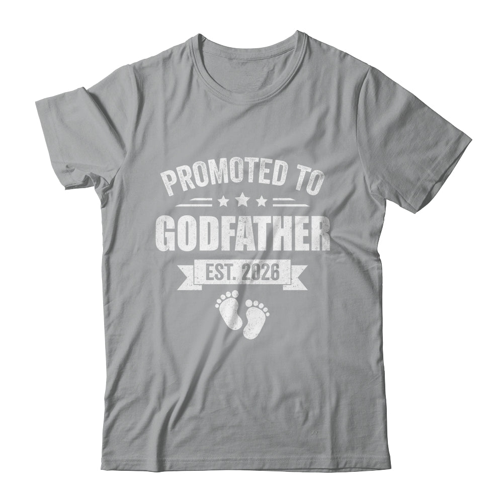 Promoted To Godfather Est 2026 Fathers Day First Time New Shirt & Hoodie | teecentury