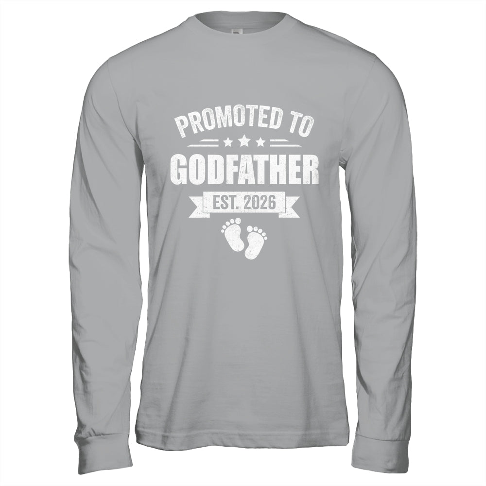 Promoted To Godfather Est 2026 Fathers Day First Time New Shirt & Hoodie | teecentury