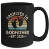 Promoted To Godfather Est 2026 Fathers Day Vintage Mug | teecentury