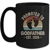 Promoted To Godfather Est 2026 Fathers Day Vintage Mug | teecentury