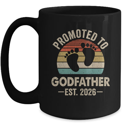 Promoted To Godfather Est 2026 Fathers Day Vintage Mug | teecentury