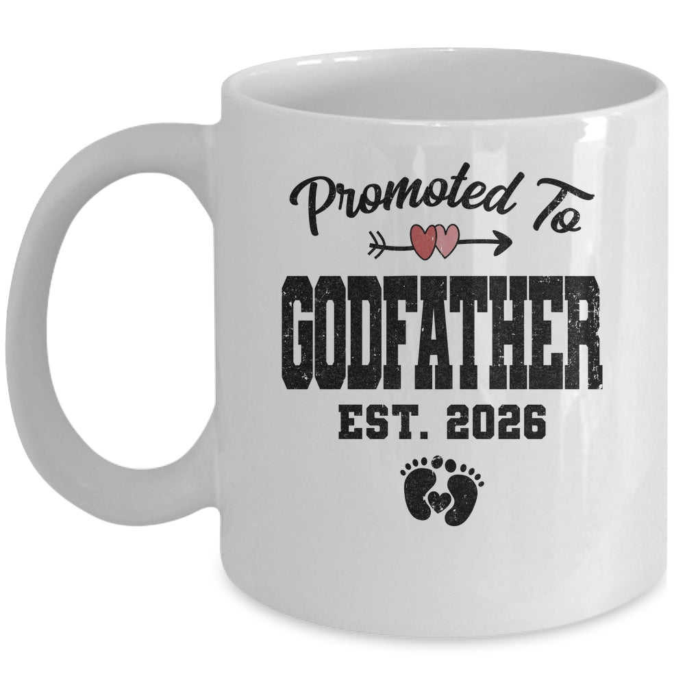Promoted To Godfather Est 2026 First Time Fathers Day Mug | teecentury