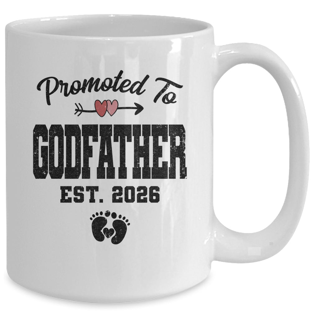 Promoted To Godfather Est 2026 First Time Fathers Day Mug | teecentury