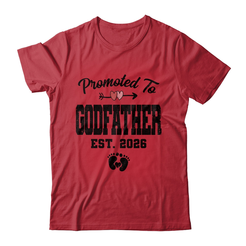 Promoted To Godfather Est 2026 First Time Fathers Day Shirt & Hoodie | teecentury