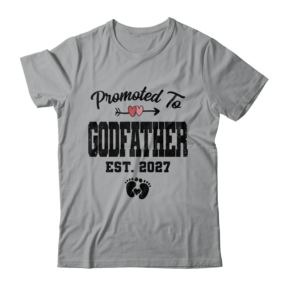 Promoted To Godfather Est 2027 First Time Fathers Day Shirt & Hoodie | teecentury