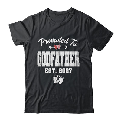 Promoted To Godfather Est 2027 Funny First Time Fathers Day Shirt & Hoodie | teecentury