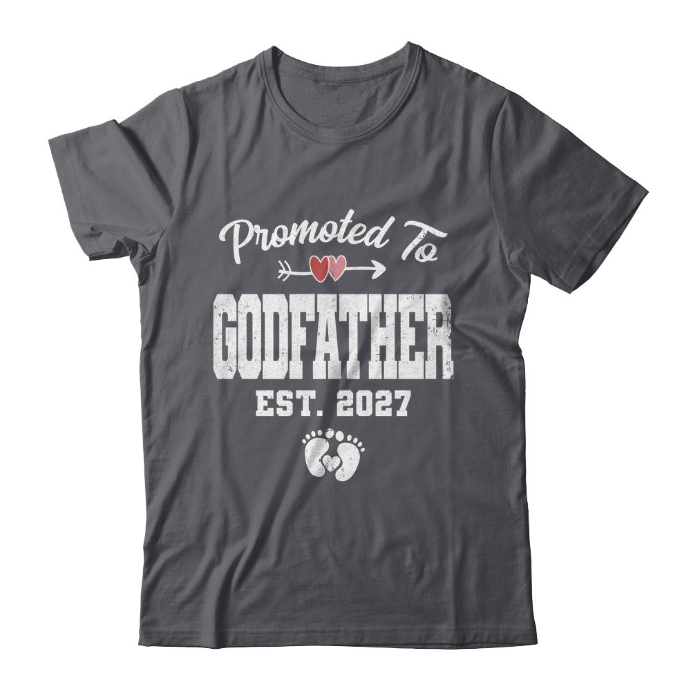 Promoted To Godfather Est 2027 Funny First Time Fathers Day Shirt & Hoodie | teecentury