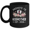Promoted To Godmother 2026 First Time Floral New Godmother Mug | teecentury