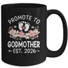 Promoted To Godmother 2026 First Time Floral New Godmother Mug | teecentury