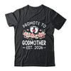 Promoted To Godmother 2026 First Time Floral New Godmother Shirt & Hoodie | teecentury