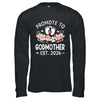 Promoted To Godmother 2026 First Time Floral New Godmother Shirt & Hoodie | teecentury
