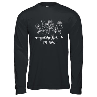 Promoted To Godmother 2026 Pregnancy Announcement Floral Shirt & Hoodie | teecentury