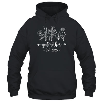 Promoted To Godmother 2026 Pregnancy Announcement Floral Shirt & Hoodie | teecentury