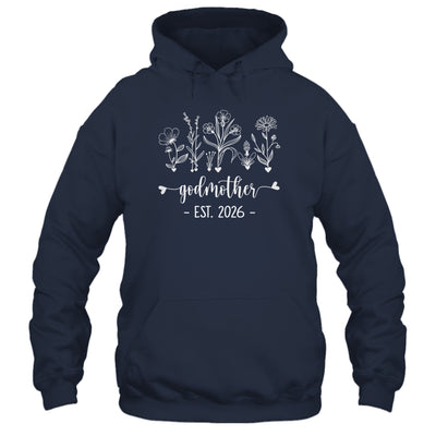 Promoted To Godmother 2026 Pregnancy Announcement Floral Shirt & Hoodie | teecentury