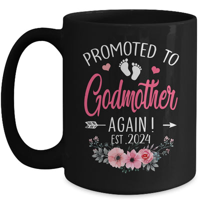 Promoted To Godmother Again Est 2024 Mothers Day Mug | teecentury