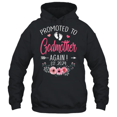 Promoted To Godmother Again Est 2024 Mothers Day Shirt & Tank Top | teecentury