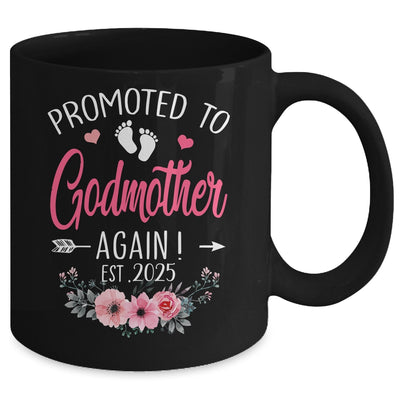 Promoted To Godmother Again Est 2025 Mothers Day Mug | teecentury