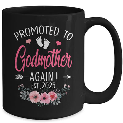 Promoted To Godmother Again Est 2025 Mothers Day Mug | teecentury