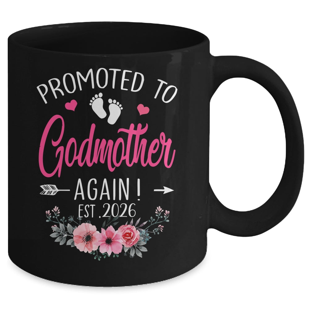 Promoted To Godmother Again Est 2026 Mothers Day Mug | teecentury
