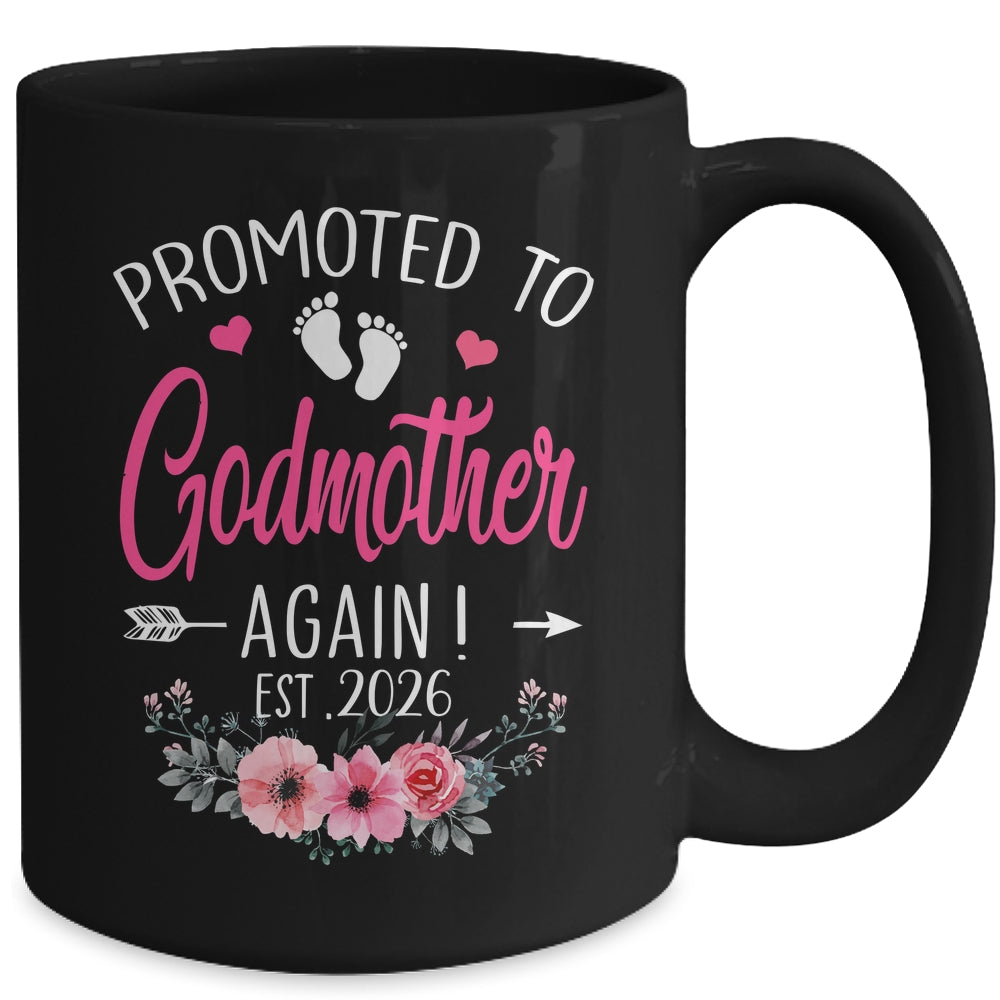 Promoted To Godmother Again Est 2026 Mothers Day Mug | teecentury