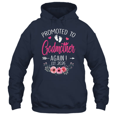 Promoted To Godmother Again Est 2026 Mothers Day Shirt & Tank Top | teecentury