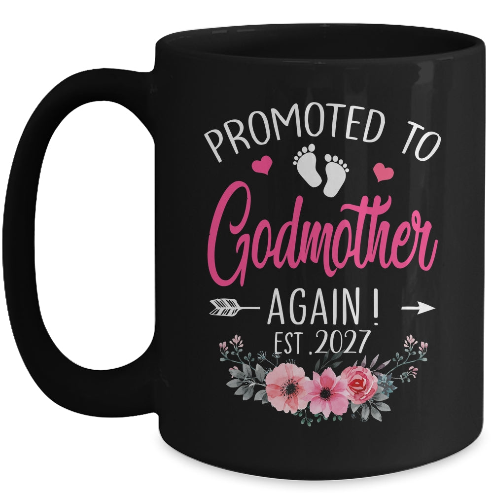 Promoted To Godmother Again Est 2027 Mothers Day Mug | teecentury