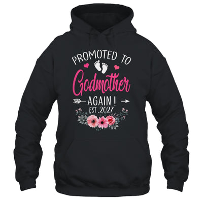Promoted To Godmother Again Est 2027 Mothers Day Shirt & Tank Top | teecentury
