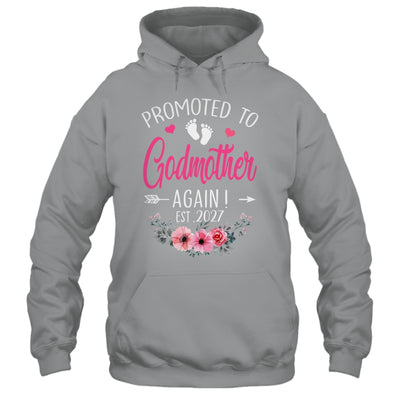 Promoted To Godmother Again Est 2027 Mothers Day Shirt & Tank Top | teecentury