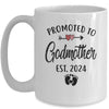 Promoted To Godmother Est 2024 First Time Mothers Day Mug | teecentury
