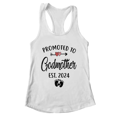 Promoted To Godmother Est 2024 First Time Mothers Day Shirt & Tank Top | teecentury