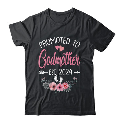 Promoted To Godmother Est 2024 Mothers Day First Time Shirt & Tank Top | teecentury