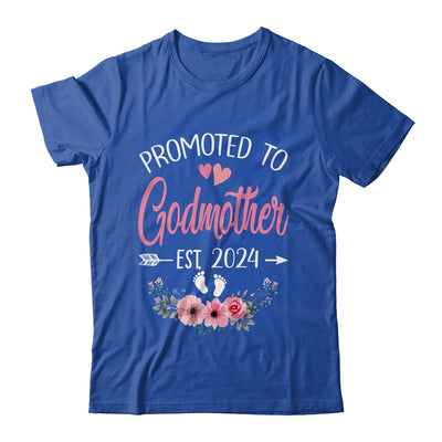 Promoted To Godmother Est 2024 Mothers Day First Time Shirt & Tank Top | teecentury