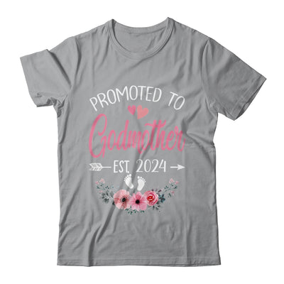 Promoted To Godmother Est 2024 Mothers Day First Time Shirt & Tank Top | teecentury