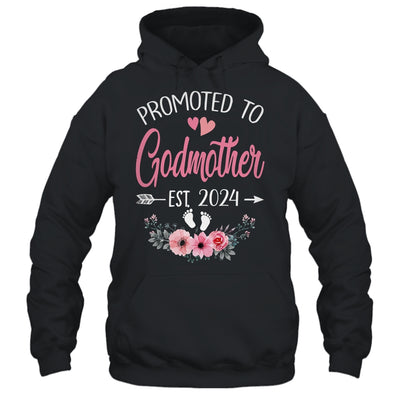 Promoted To Godmother Est 2024 Mothers Day First Time Shirt & Tank Top | teecentury