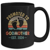Promoted To Godmother Est 2024 Mothers Day Vintage Mug | teecentury