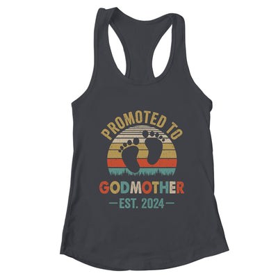 Promoted To Godmother Est 2024 Mothers Day Vintage Shirt & Tank Top | teecentury