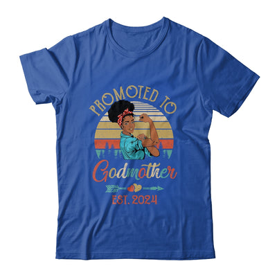 Promoted To Godmother Est 2024 Vintage First Time Aunt Shirt & Tank Top | teecentury