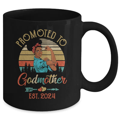 Promoted To Godmother Est 2024 Vintage First Time Aunt Mug | teecentury