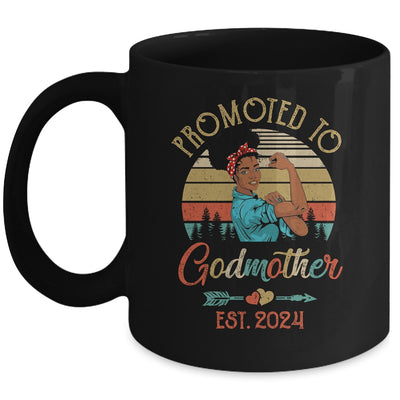 Promoted To Godmother Est 2024 Vintage First Time Aunt Mug | teecentury