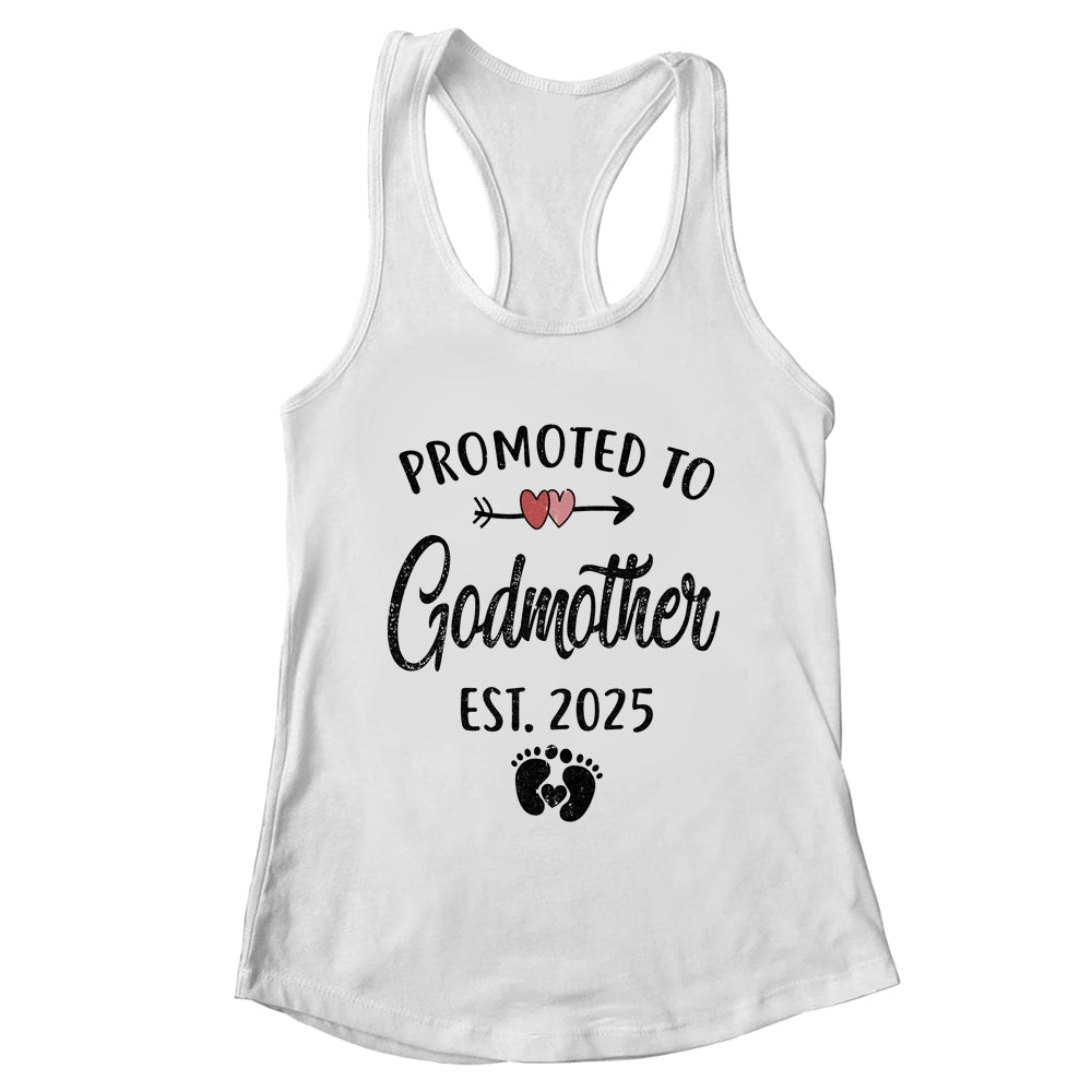 Promoted To Godmother Est 2025 First Time Mothers Day Shirt & Tank Top | teecentury