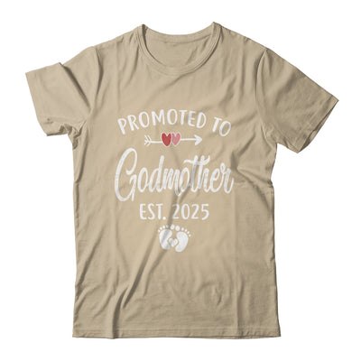 Promoted To Godmother Est 2025 Funny First Time Mothers Day Shirt & Tank Top | teecentury