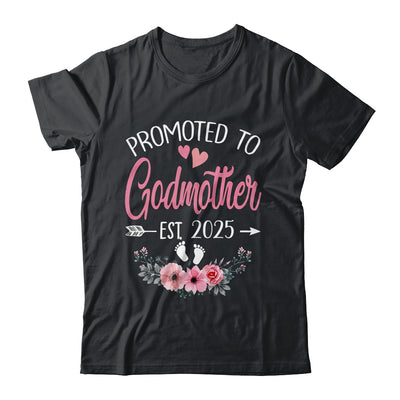 Promoted To Godmother Est 2025 Mothers Day First Time Shirt & Tank Top | teecentury