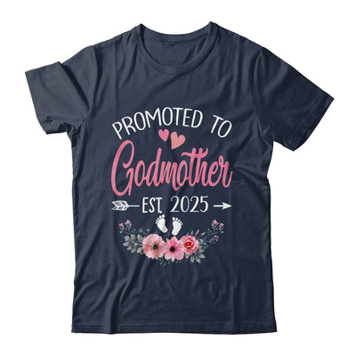Promoted To Godmother Est 2025 Mothers Day First Time Shirt & Tank Top | teecentury