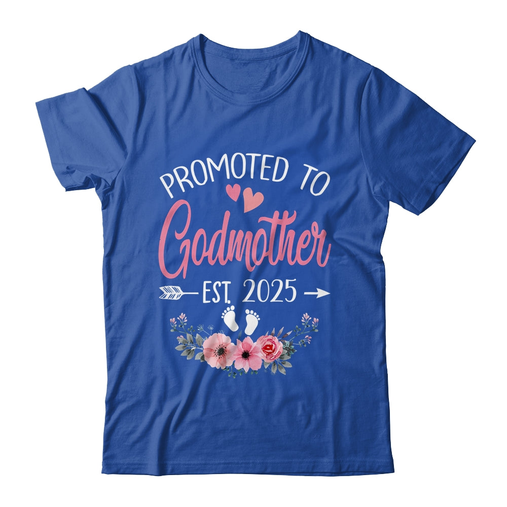 Promoted To Godmother Est 2025 Mothers Day First Time Shirt & Tank Top | teecentury