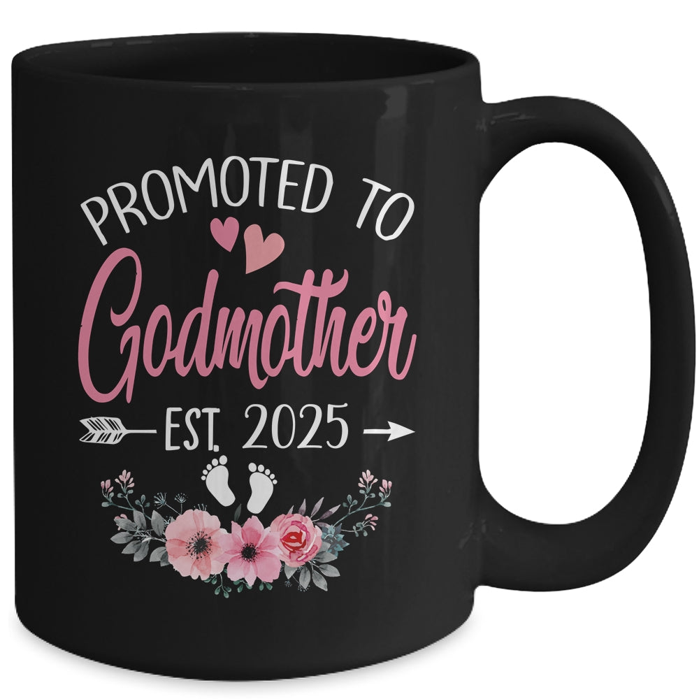 Promoted To Godmother Est 2025 Mothers Day First Time Mug | teecentury