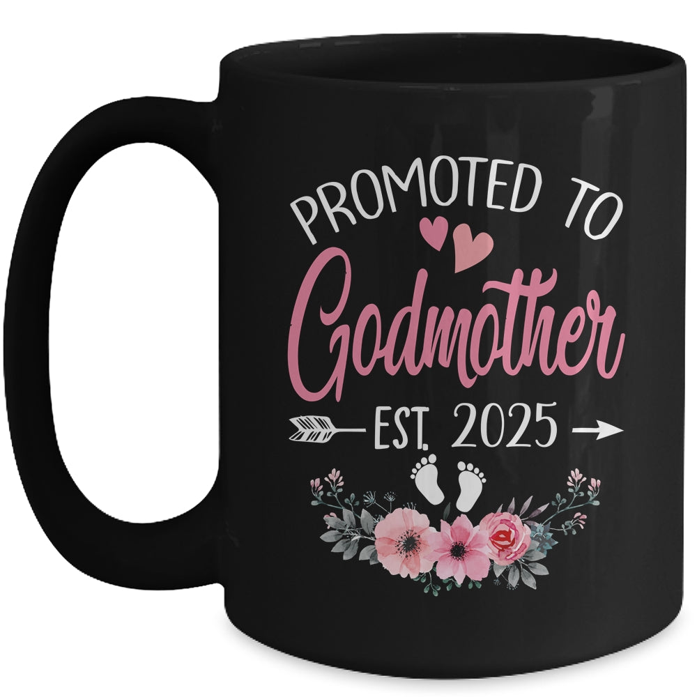 Promoted To Godmother Est 2025 Mothers Day First Time Mug | teecentury