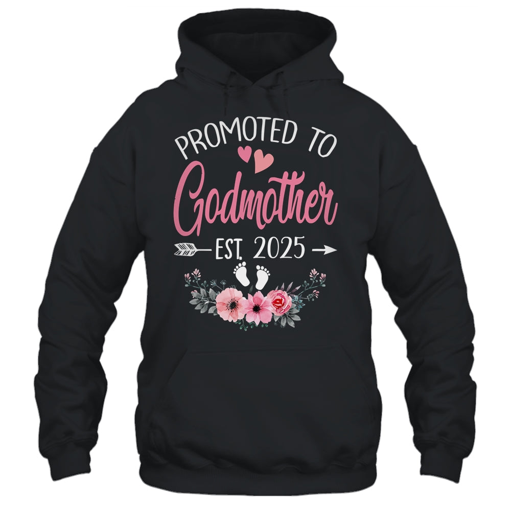 Promoted To Godmother Est 2025 Mothers Day First Time Shirt & Tank Top | teecentury