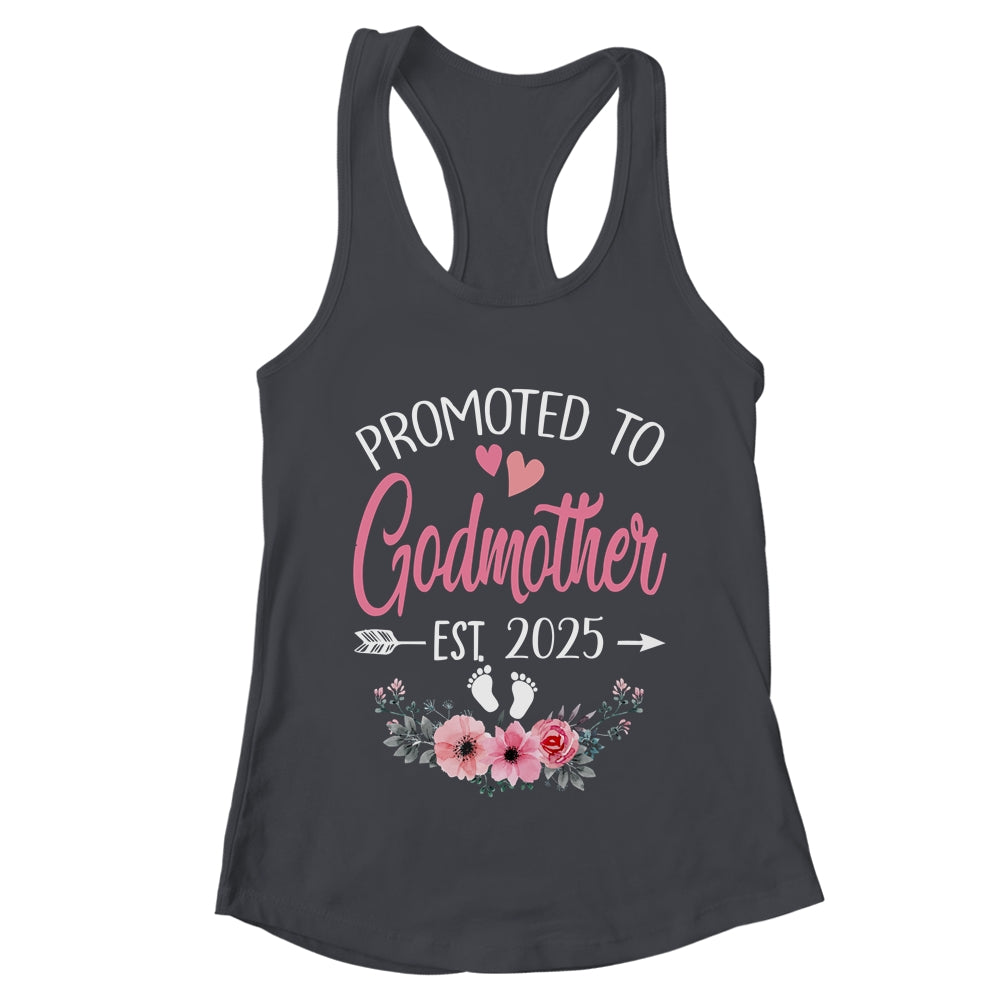 Promoted To Godmother Est 2025 Mothers Day First Time Shirt & Tank Top | teecentury